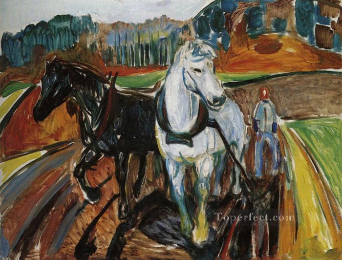 equipo de caballos 1919 Edvard Munch Pintura al óleo